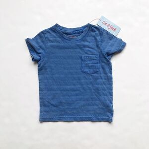 Cat & Jack NWT blue textured t-shirt 18m & 3T